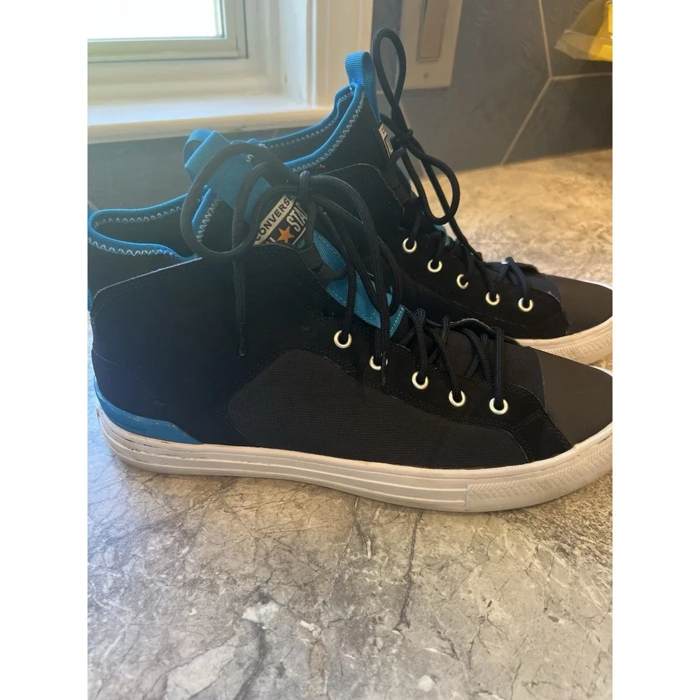 Converse Chuck Taylor All Star High Top Black Blue Sneakers Mens 11 Womens 13 - Picture 2 of 12